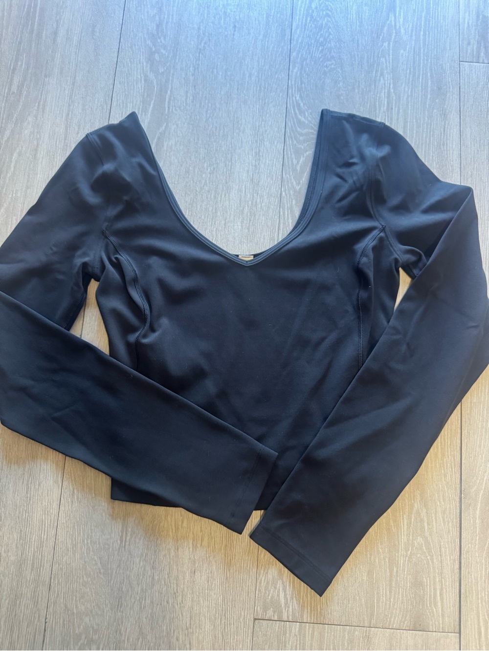 Lululemon Women's Black V-Neck Long Sleeve Top